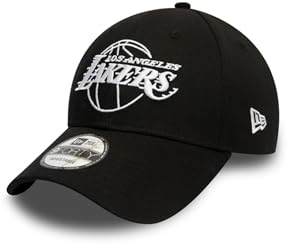 New Era Los Angeles Lakers NBA Essential Outline Schwarz Verstellbare 9Forty Cap - One-Size