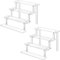 WINKINE 2 Stück Acryl 4 Ebenen Make Up Display Display Display Transparent Display für Schrank Theken Schreibtisch