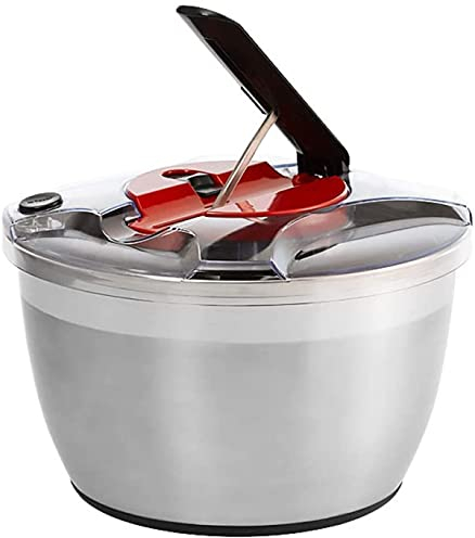 Insalatiera Rotante, Essiccatore Per Frutta E Verdura, Fondo Antiscivolo Con Coperchio E Filtro Per L'acqua, Maniglia Di Bloccaggio