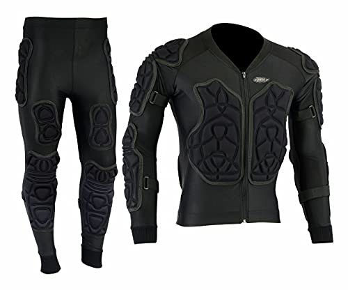 MCW Gear KIDS BODY ARMOUR MOTORBIKE MOTORCYCLE MOTOCROSS CUBS SPINE GUARD CE PROTECT SUIT (12-14 Years) Black