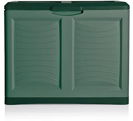 FRANKYSTAR Mettitutto Bac de rangement en plastique de 200 l pour extérieur, résistant à l'eau et aux UV, fabriqué en Italie (vert)