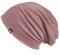 WANSSY® Damen Herren Unisex Uni Farbe Beanie mit Sternchen Fashion Einheitshröße Kopfbedeckung (Altrosa)