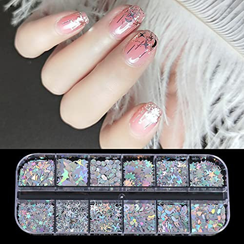 Star Charms Colorful Mermaid Holographic Nail Art Nail Glitter Sequins