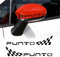 Adesivi Stickers per specchietti compatibili per Fiat Grande Punto Auto Tuning Sport (NERO LUCIDO)