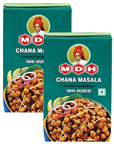 MDH Chana Masala 100g (Pack of 2) - An Important Ingredient In Chana - Aromatic & Flavourful Blend Of Spices - Spices Mix Curry Masala Recipe Mixes Casserole Seasoning Herbs