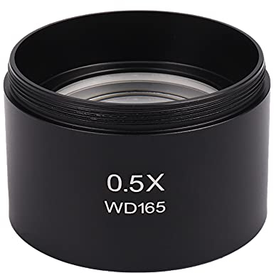 ZHIXUN Wd165 0,5X Stereo Mikroskop Vorsatz Objektiv Barlow Objektiv mit 1-7/8 Befestigungs Gewinde (M48Mm)