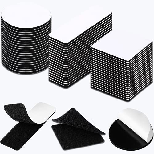 Augshy 15 Stück Klettband Selbstklebend Klettverschluss Selbstklebend Doppelseitiges Selbstklebend Klettband für Wand Boden Glastür Metall