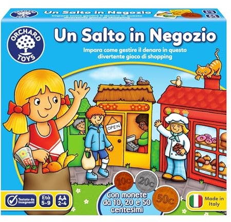 Orchard Toys Un Salto in Store – Lernspiel mit Zahlen und Zählen für Kinder von 5 bis 9 Jahren (Italienische Ausgabe)