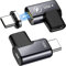140W USB C Magnetic Adapter Pack of 2, 24 Pins Right Angle 90 Degree with USB4 20Gbps 8K 60Hz Video for Thunderbolt 3 MacBook Pro/Air, Tablet, Laptop, Mobile Phone and More