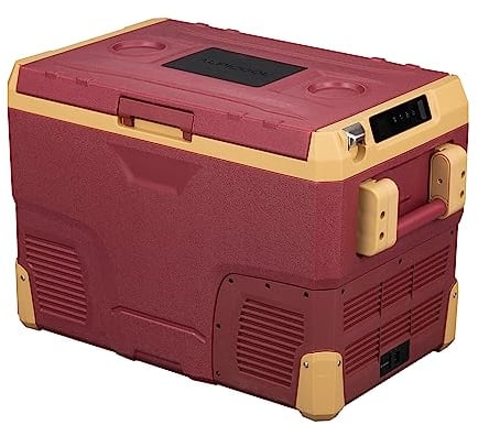 Alpicool IR42 40L Car Fridge Freezer Portable Compressor Car Refrigerator 12/24V Electric Cooler for Camping, Road Trip, Picnic, Down to -20℃(Red)