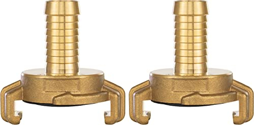Poppstar 2er-Set Messing Schnellkupplung 1/2 Zoll Tülle (Kupplung 1/2 Zoll Schlauchtülle), für 13mm Schlauch-Innendurchmesser