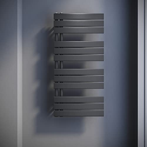 SONNI Badheizkörper Flach Handtuchtrockner 1038 x 500 mm Anthrazit Handtuchwärmer Seitenanschluss Panel Handtuchheizkörper 978W