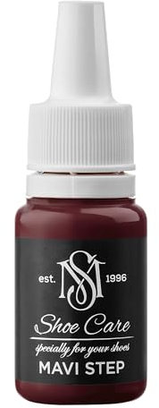 MAVI STEP Express Color Leather & Canvas Paint for Recolouring Furniture, Couches, Shoes, Purses - Colour Shoe, Sneaker & Couch Restorer Dye - 111 Burgundy, 10 ml / 0.34 oz