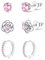 3 Pairs Sterling Silver Stud Earrings Set for Multiple Piercing Small Cartilage Hoop Earring and Rose Flower Pink Cubic Zirconia Studs Huggie Hoop Earrings for Women Teen Girls Kids Jewellery Gifts