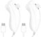 2 Stück Nunchuk-Controller Kit für Wii: Remote Nunchuk-Joystick Gamepad Kontroller Fernbedienung Nunchuck-Controller Joystick Ersatz Controller Kompatibel mit Konsole Wii-Videospiel - Weiß