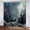 GIOVIA 3D Wolf Gardinen Abdunkelnde Halloween Wolf Kindervorhänge Vorhang mit ösen 2er Set Vorhänge Blickdicht Verdunkelungs für Kinderzimmer Schlafzimmer Wohnzimmer B 200 X H 160 cm