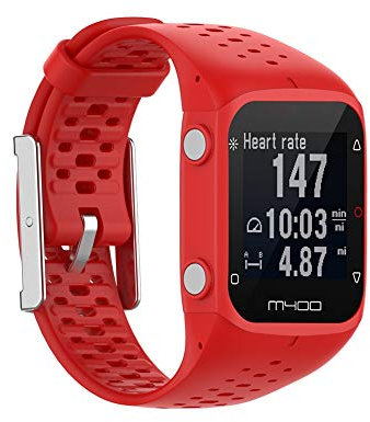 Silikon-Ersatzarmband für Polar M400 M430-Uhr Kompatibel, Einfache Installation, Voller Bildschirmzugriff (C)