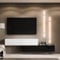 Planetmöbel TV Wohnwand Wohnzimmer 2X 160 cm Schwarz/Weiß, Modern, TV Schrank mit 2 Klappen als Stauraum, hängend oder stehend
