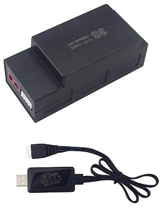 ZYGY 1PCS 11.1V 1050mAh 25C 3S Batterie Prise T &1PCS Câble de Charge USB pour MJX H16 H16P H16E H16GT H16BM H16PL 14301 Voiture RC Batterie de Mise à Niveau de la Voiture Jouet