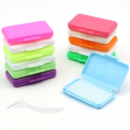 VEGCOO 12 Boîtes Cire Orthodontique, Cire Orthodontique Dentaire, Cire de Soulagement, Pour Soulager Irritations/Soins Orthodontiques (Boites de 5 Bandes)