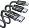 LISEN 60W USB C Charger Cable Fast Charge, [3-Pack, 1M] USB C to Charger Cable Type C to C, PD3.0 USB C Cable Fast Charge for iPhone 15 Pro Max, Samsung S24 Note, Google Pixel, iPad Mini/Pro/Air