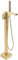 Rea TERY BRUSH GOLD Freistehender Badewannenarmatur, Wasserhahn Badewanne Einhebel Wannenarmatur mit Handbrause Badarmatur aus Messing Mischbatterie (Gold)