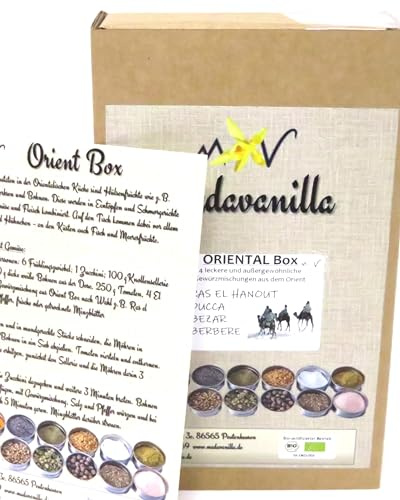 Oriental Box - Geschenkbox mit 4 Gewürzmischungen + mit Info/Rezept Flyer