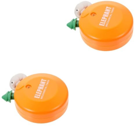 TOPBATHY 2St mechanische Zeitschaltuhr Niedlicher Elefanten-Küchentimer süßer Küchentimer Countdown Uhr herrenuhren Werkzeug Zeitschaltuhr für Kinder Eieruhr visueller Timer tragbar Arbeit