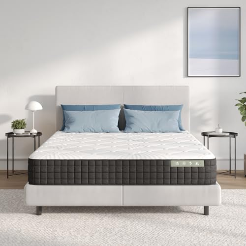Avenco Materasso 160x190, Materasso Matrimoniale in Schiuma di Bambù, Tessuto Riempito con Gel Memory Foam Traspirante, Supporto Perfetto Si Adatta al Corpo e Migliora il Sonno