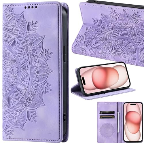 BaiFu Wallet Case Compatible With iPhone 9, Magnetic Closure, Card Slot Cover for iPhone 9,Totem-04