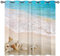 ANHOPE Ozean Strand Muscheln Seestern Vorhänge mit Ösen Blickdichte Gardinen Thermo Vorhang Blackout Curtain Schlafzimmer Wohnzimmer Weich Verdunklungsvorhänge 2er Set H 160 x B 132 cm