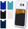 AFCJLTO Pack 5 fundas de silicona para móvil con bolsillo tarjeta crédito,Compatible con varios modelos de teléfonos celulares, para Guardar sus Tarjetas de Crédito en la Funda del Teléfono