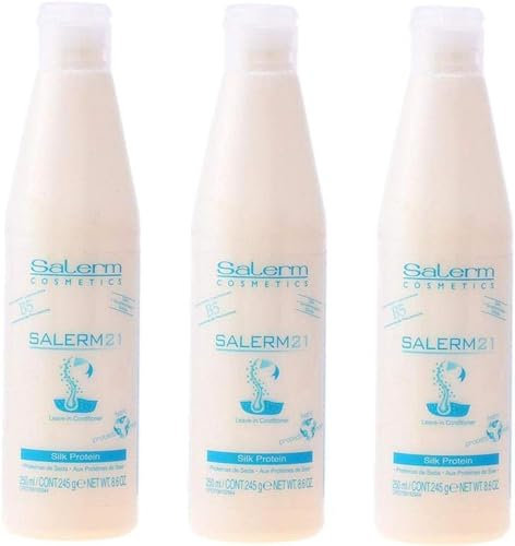 Salerm Cosmetics Pack De 3 Unidades Salerm 21 (250ml) Silk Protein Leave In Acondicionador 750 ml