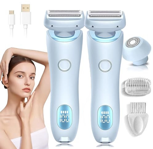 Skin Glow Pro Rasierer, 2024 Neu Skin Glow Nano Rasierer, Divanity Skin Glow Rasierer, Skin Glow Pro Nano Rasierer, 2-In-1 Wechselklinge, Geeignet für Körperteile (2PCS)