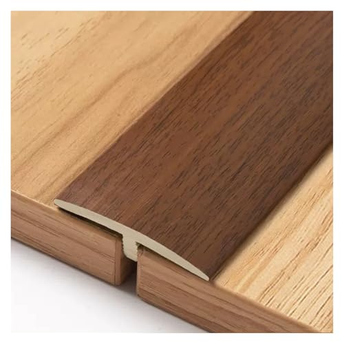 2.9/5.9/8.8 Ft PVC T Molding Floor Transition Strips Self Adhesive Floor Edge Trim Flat Divider Strip for Joining Flooring Gaps of Laminate Planks Tile(Thai Teak,270cm/8.8ft)