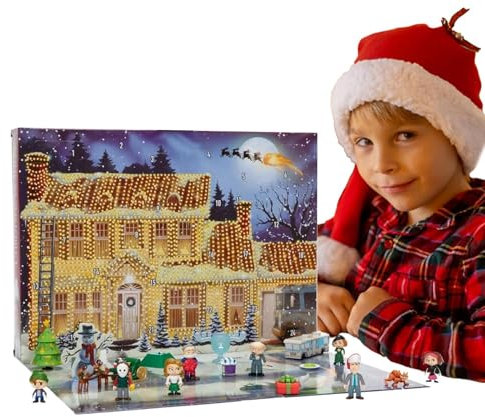 35x28cm National Lampoon’s Advent Calendar 2024, Weihnachtskalender 2024, 24 Tage 2024 Weihnachts-Countdown-Kalender, Griswold Figur