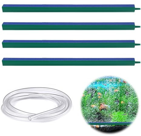 BELIHOME 4 Stück Aquarium Luftstein Ausströmerstein, 30 cm Aquarium Sauerstoff Blasenstreifen gelösten Sauerstoff Belüfter Stein, Aquarium Sauerstoffstein Felsen Aquarium Nano Luftstein für Aquarien