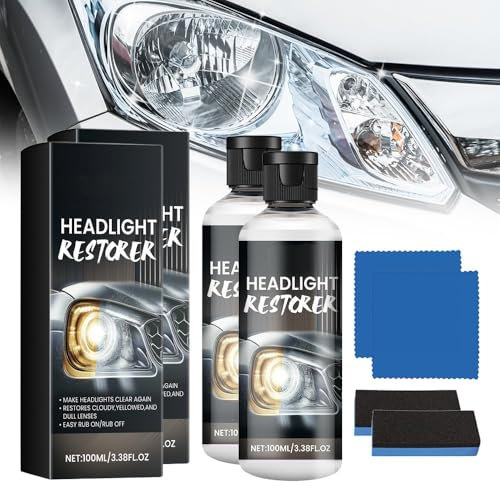 Auto-Scheinwerferlinsen-Restaurator, leistungsstarkes fortschrittliches Scheinwerfer-Reparaturmittel, Auto-Scheinwerferlinsen-Restaurator, Autoscheinwerfer-Reparaturflüssigkeit (2PC)