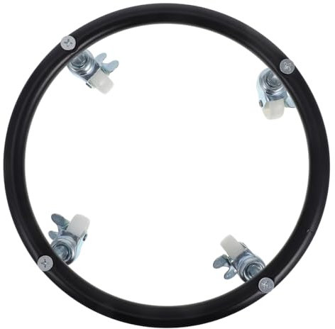 IMIKEYA Practical Gas Tank Holder with Round Tray Movable Stand Cylinder Base for Kitchen Use