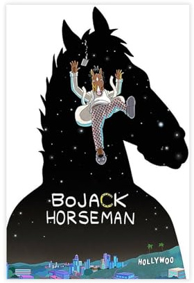 TCMAHE BoJack Animiertes Filmposter Horseman, Leinwandposter, Schlafzimmer, Dekoration, Landschaft, Büro, Raumdekoration, Geschenk, 20 x 30 cm, 5 Stück