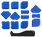 14-Piece Silicone Sealant Finishing Tool Set,Caulking Tool, Caulking Tool Kit, Silicone Smoothing Tool,Used for Trimming Kitchen/Tile/Floor/Bathroom Tools（Blue）