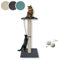 Rohrschneider Katzen Kratzbaum Emmi 97 cm | Kratzsäule mit Sisal | Liegefläche gepolstert mit Katzenminze | standfester Echtholz Katzenbaum mit massiver Bodenplatte (dunkelgrau, Gr. 2, Höhe 97 cm)