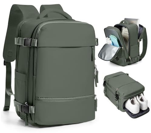 SZLX Zaino Ryanair 40x20x25 Donna Zaino da Viaggio Bagaglio a Mano 20L Uomo Borse da cabina Easyjet Travel Backpack Adatto a laptop da 14 Pollici con scomparto per scarpe per Lavoro e Scuola