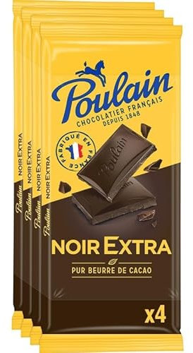 Savourez l’authentique tablette de chocolat Extra 400G POULAIN, riche en goût et fondante- Lot De 3