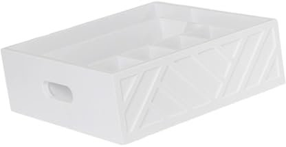 YWJLQH Contenedor para Utensilios, Organizador de Platos Desechables Y Caja con Compartimentos, Blanco, tal como se describe