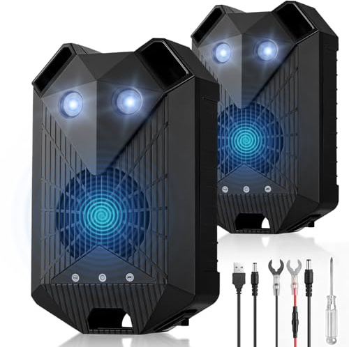 AUTOUTLET Mårdskräck bil, 18–36 kHz ultraljud mårdskrämma med LED-blixt, 80 cm USB och 12 V bilbatteri och AA-batteri, start-stoppfunktion, mårdskydd för motorrum, vind, hus (2 stycken)