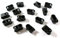 15 Stück LEGO TECHNIC Achs und Pin-Verbinder in Schwarz.