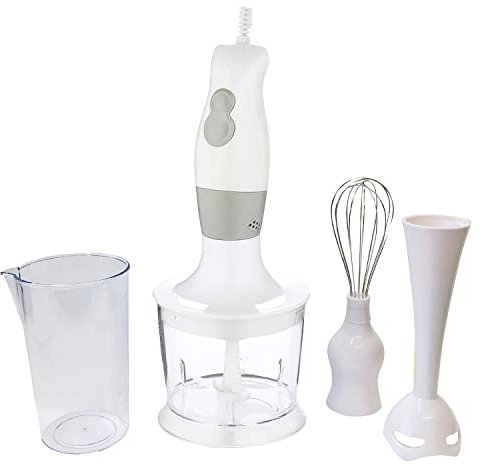 MAURER Batidora 250/300 W. 2 Velocidades Con Vaso, Triturador y Varillas