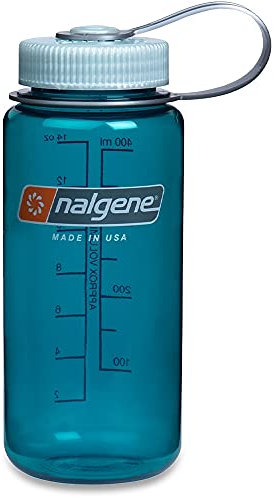 Nalgene - Breiter Ausguss Tritan 500 ml, Forelle Verde w/Verschluss Silber
