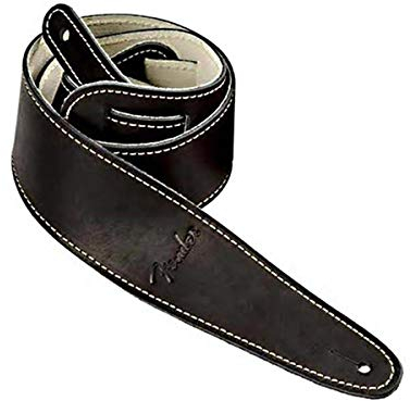 Fender® »BALL GLOVE LEATHER GUITAR STRAP« Gurt für Gitarre | Baseball-Handschuh Leder | Breite: 6.4cm | Finish: Schwarz